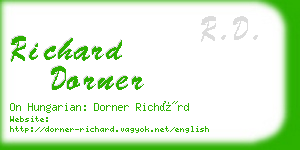 richard dorner business card
